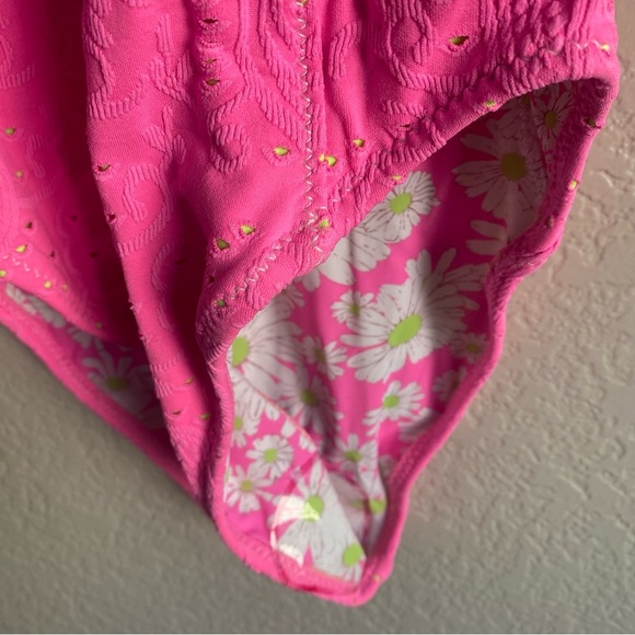 LOVESHACKFANCY X HURLEY - EYELET PAISLEY MODERATE ONE PIECE Cotton Candy - Picture 13 of 16